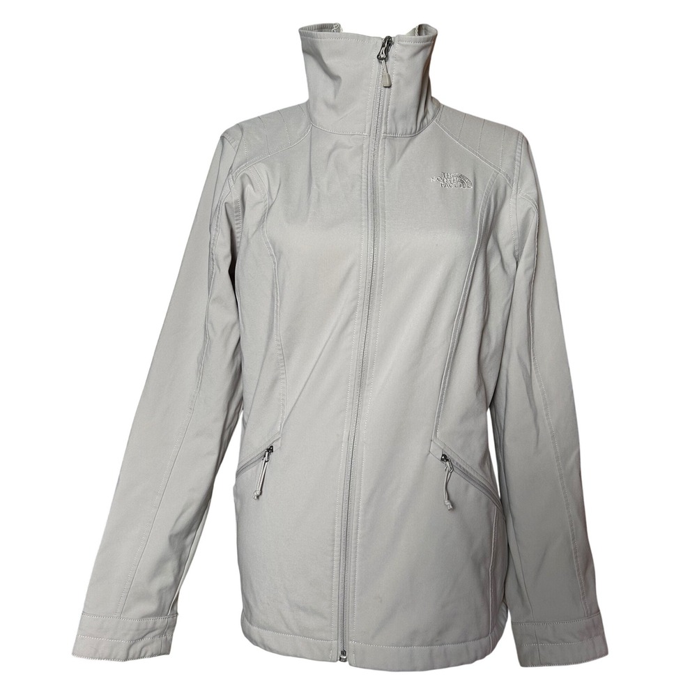 The North Face Womens WindWall Softshell Jacket Full Zip‎ Outdoor Light Gray